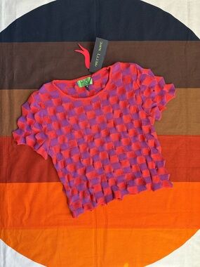 Pretty Snake checkered spiky shirt NWT